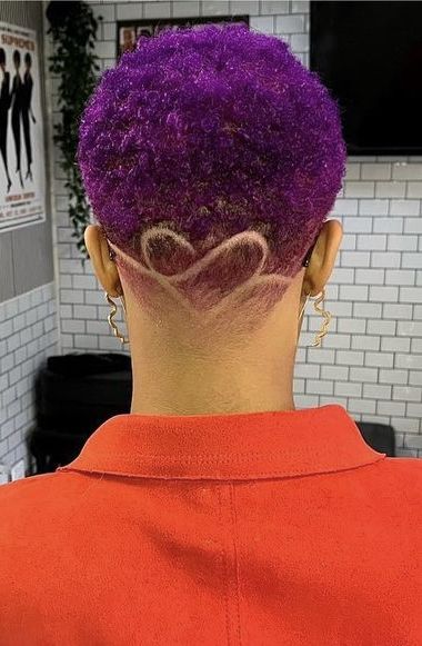 Lotus Flower Undercut, Tomboy Haircuts For Women Curly, Undercut Inspo Women, Women Undercut Designs, Back Shaved Hair Undercut, Shave Designs For Women, Hair Shave Designs, Women Haircut Designs, Barber Cuts For Women