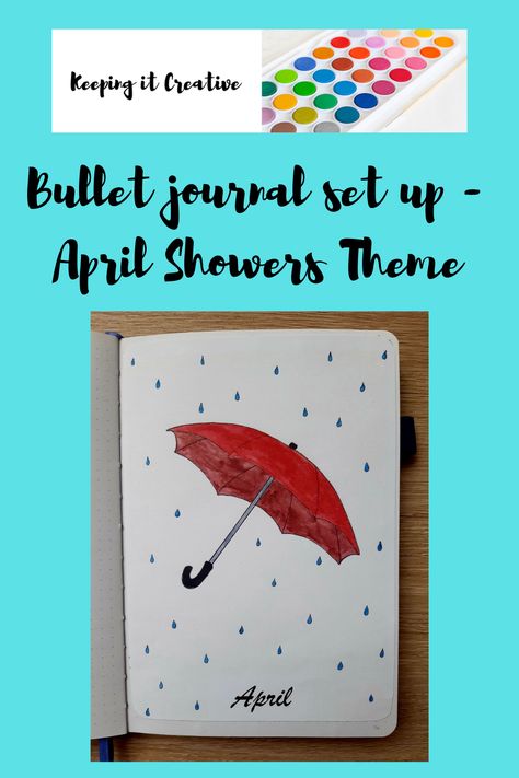 April Showers Bullet Journal, Reading Bujo, April Bullet Journal, Bujo Spreads, April April, Acrylic Tutorials, Bujo Ideas, Monthly Themes, Dot Journals