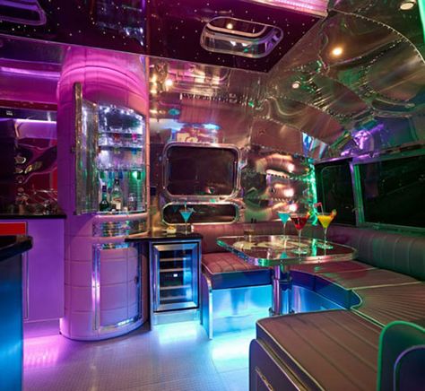 luxury caravans | Luxury Lava Lamp Airstream by American Retro Caravans...AWESOME! Luxury Caravans, Airstream Caravans, Airstream Restoration, Luxury Campers, Camper Interior Design, Airstream Interior, Rv Renovation, Airstream Renovation, Caravan Renovation