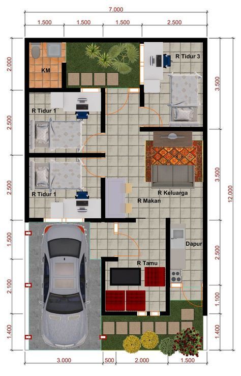 House Projects Architecture, Bar In Casa, Small House Layout, A Small House, Vintage House Plans, Small House Floor Plans, House Construction Plan, Model House Plan, Minimal House Design