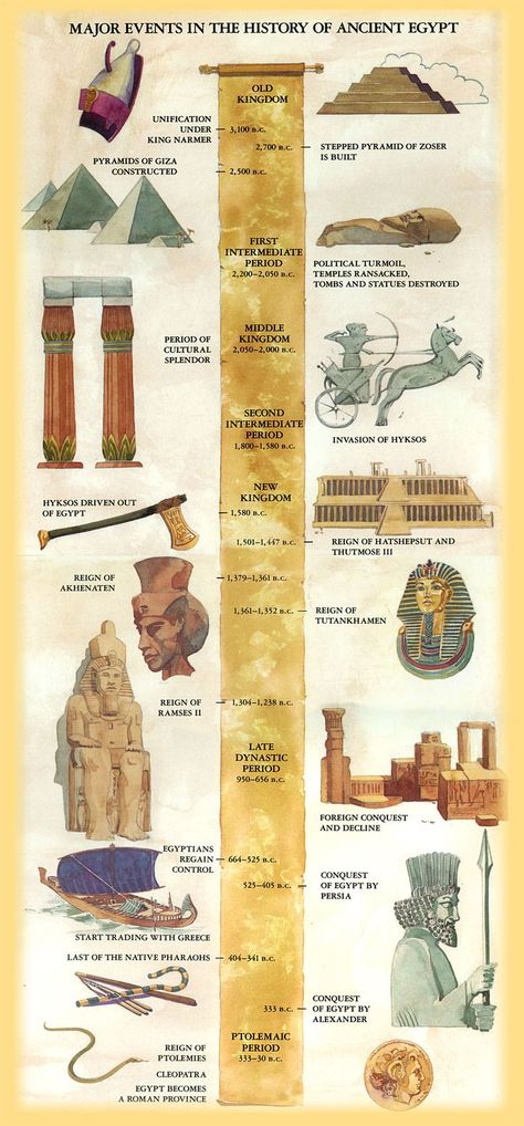 ULTIMATE EGYPT TIMELINE - nice graphic (dates are standard, too old to correctly correspond with Bible dates) Egyptian Civilization Art, Egypt Timeline History, Ancient Egypt Timeline, Ancient Egyptian History, Old Kingdom Egypt, Egyptian History Ancient Egypt, Egyptian Timeline, Egypt Timeline, Egypt Infographic