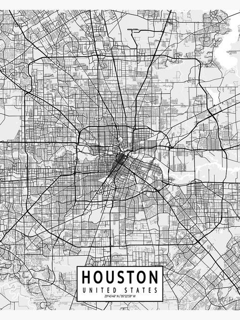 "Houston City Map of Texas, USA - Light" Poster by deMAP | Redbubble Houston Map, Map Of Texas, Houston City, Diy Travel Journal, Texas Map, Lighted Canvas, Travel Diy, Texas Usa, Map Wall Art