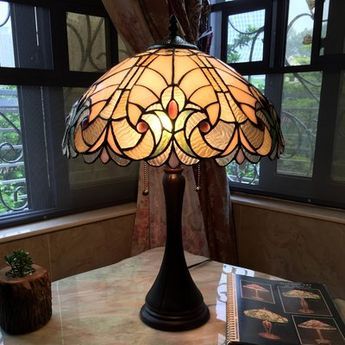 Astoria Grand Stela 22" Table Lamp Pretty Lamps, Weird Decor, Victorian Table Lamps, Beautiful Lamps, Ideal Aesthetic, Stained Glass Table Lamps, Tiffany Style Table Lamps, Lavender Scented Candle, Tiffany Style Lamp