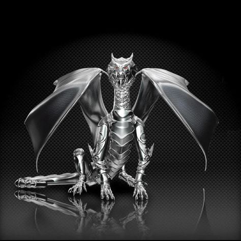 Chrome dragon Chrome Dragon, Steel Dragon, Metal Dragon, Dragon Wallpaper, Dragon's Lair, Cool Dragons, Dragon Sculpture, Dragon 2, Legendary Creature