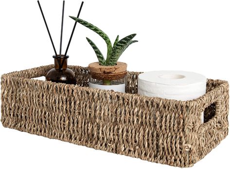 Paper Baskets, Seagrass Baskets, Toilet Paper Rolls, Toilet Paper Storage, Restroom Decor, Decor Baie, Diffuser Bottle, Seagrass Basket, Small Potted Plants