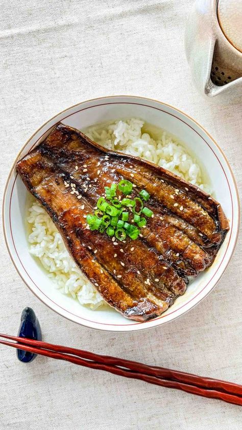 Vegan Unagi Chazuke. Glazed and broiled eggplant kabayaki served over rice with tea or dashi poured over for a warming and comforting quick and easy meal! If you recreate this Unagi Chazuke recipe let me know how you liked it by leaving a comment and rating below or by tagging me on Instagram @Okonomikitchen, I...Read More Vegan Unagi, Broiled Eggplant, Brown Butter Caramel, Vegan Coffee Cake, Gluten Free No Bake, Vegan Lemon Bars, Pretzel Chocolate, Vegan Protein Smoothie, Chickpea Cookies