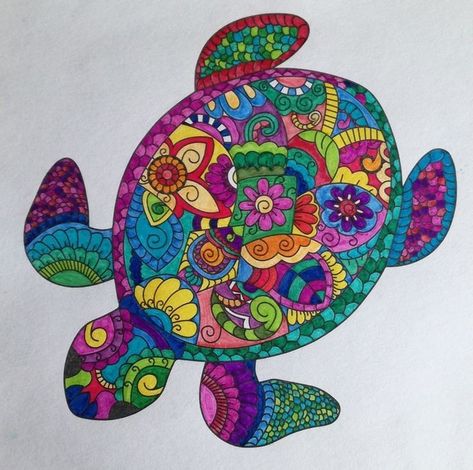 Mandala Fillers Patterns, Sea Turtle Artwork, Colored Books, Turtle Wallpaper, Easy Flower Drawings, Turtle Wall Art, Sea Turtle Art, Boho Painting, Trippy Painting