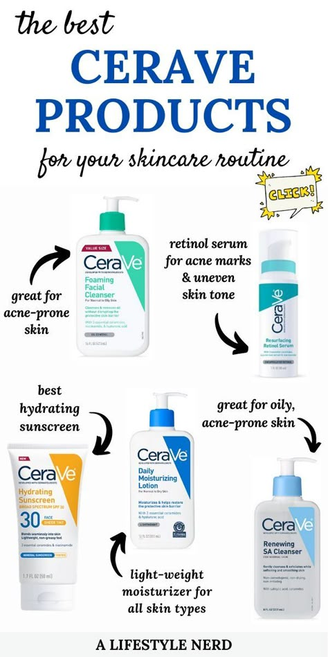 Cerave Products, Haut Routine, Skin Care Routine Order, Basic Skin Care Routine, Healthy Skin Tips, Oily Skin Care, Effective Skin Care Products, Skin Care Routine Steps, Skin Routine