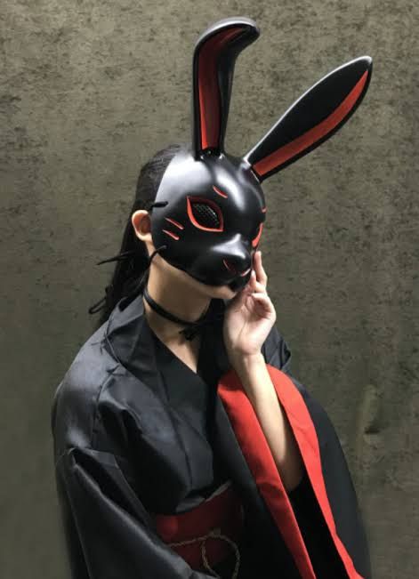 Japanese Rabbit, Rabbit Mask, Mask Aesthetic, Bunny Mask, Japanese Mask, Cat Skull, Mask Black, Skull Mask, Cool Masks