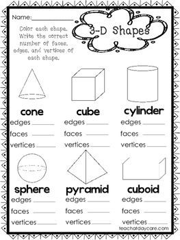 mathematics worksheets Math Worksheets For Kids, 3 D Shapes, 3d Shapes Worksheets, Drawing Shapes, Shape Worksheets For Preschool, 2023 Board, Worksheets For Grade 3, Math Sheets, First Grade Sight Words