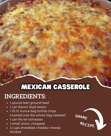 Ranch Style Beans, Easy Casserole Dishes, Mexican Beef, Mexican Casserole, Bean Casserole, Easy Casserole, Tomato Recipes, Mexican Dishes, Ranch Style