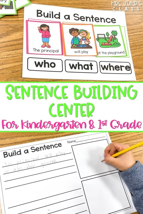 Building Sentences First Grade, What Is A Sentence Kindergarten, Building Sentences 2nd Grade, Writing Complete Sentences 1st Grade, Silly Sentences First Grade, Sentence Building Activities First Grade, Mixed Up Sentences For First Grade, How To Write A Sentence Kindergarten, Build A Sentence Activity