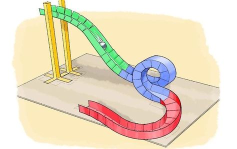 Paper Roller Coaster, Race Car Art, Collaboration Art, Coaster Projects, Energy Transformation, School Project Ideas, Universal Laws, Marble Run, Simple Machines