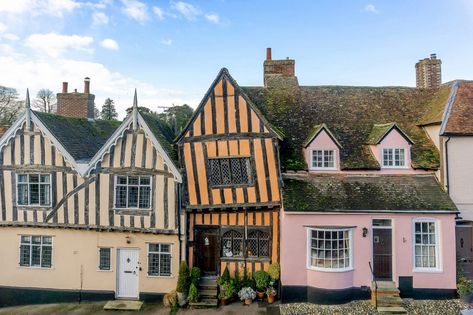 Five irresistible properties for sale in East Anglia, with space, stables and stories to tell - Country Life Godric Hollow, The Crooked House, Brick Chimney Breast, Places Aesthetic, Million Pounds, Crooked House, Bedroom With Bath, Brick Chimney, Equestrian Facilities