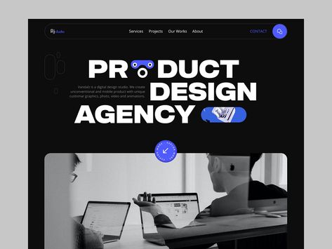 Digital Agency - Website Landing Page by Rakib ® on Dribbble Above The Fold Web Design, Get In Touch Web Design, Web Agency Website Design, About Us Website Design, About Us Page Design Website, Web Agency Website, Portfolio Page Design, About Us Web Design, Bold Web Design