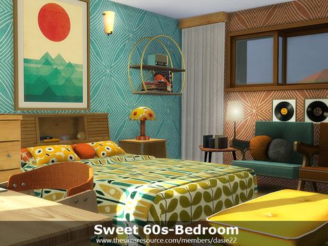 dasie2's Sweet 60s-Bedroom 60s Aesthetic Bedroom, 50s Bedroom, 60s Bedroom Decor, 60s Bedroom, Taupe Bedroom, 60s Aesthetic, 60s Furniture, 1960s Furniture, Aesthetic Bedroom Decor