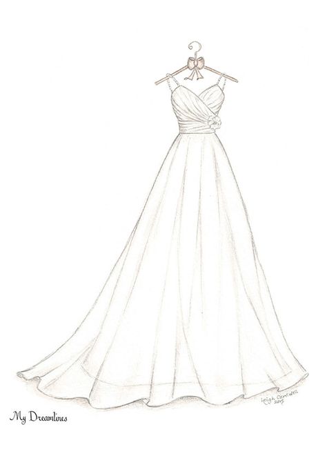 _shared by janejane4318@hotmail.com_ Wedding Dress Sketch, Girl Sketches, Bridal Gifts For Bride, Wedding Dress Drawings, Dress Sketch, Bridal Shower Gifts For Bride, Wedding Dress Sketches, Fashion Drawing Sketches, Dress Design Drawing