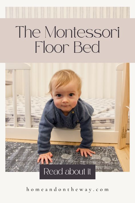 Infant Montessori Bed, Montessori Bedroom Baby Infant Room, Floor Crib Bed, Baby Floor Bed Ideas, Low Bed Ideas, Baby Floor Bed, Montessori Theory, Floor Beds, Old Cribs