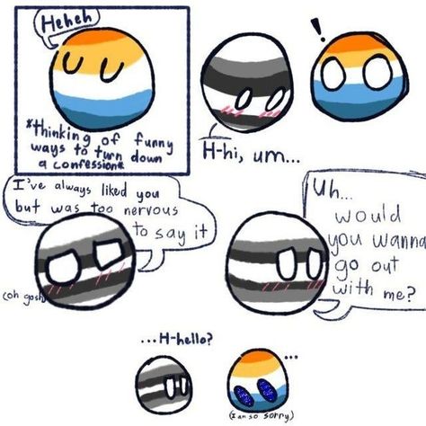 Funny Love Confessions, Aroace Pride Art, Aroace Comic, Lgballt Comics, Pride Balls, Asexual Humor, Pride Stuff, Lgbt Humor, Lgbt Memes