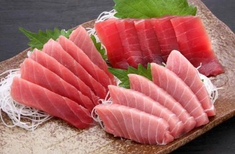 Sashimi Tuna, Sashimi Platter, Tuna Sashimi, Iron Chef, New Menu, Raw Food Recipes, Japanese Food, Healthy Food, Watermelon