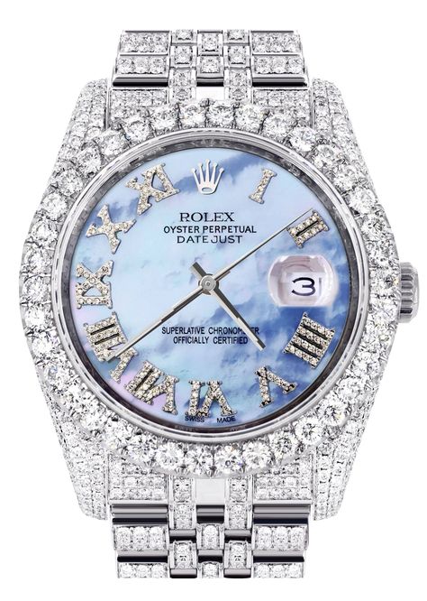 Rolex For Women, Rolex Diamond Watch, Rolex Wrist Watch, Gold Diamond Watches, Fancy Watches, Rolex Date, Sapphire Engagement Ring Blue, Womens Watches Luxury, Gold Jewelry Simple