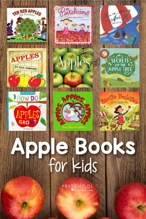 Apple Theme Crafts Preschool, Apple Books For Preschool, Preschool Apples, Preschool Inspirations, Apple Theme Activities, Preschool Apple Theme, September Activities, Preschool Boards, September Themes