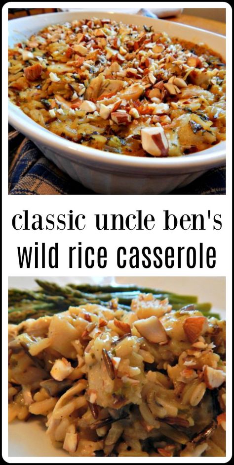 This is it, the super easy old school Classic Uncle Ben's Wild Rice Turkey Casserole, made just as it should be. It's so delish. old-school So comfort food! #UncleBensWildRiceCasserole #LeftoverTurkey #LeftoverTurkeyCasserole via @www.pinterest.com/frugalhausfrau Minnesota Wild Rice Casserole, Uncle Bens Chicken And Rice Casserole, Uncle Bens Rice Recipe, Uncle Bens Rice, Chicken Wild Rice Casserole, Leftover Turkey Casserole, Wild Rice Casserole, Wild Rice Recipes, Chicken Rice Recipes