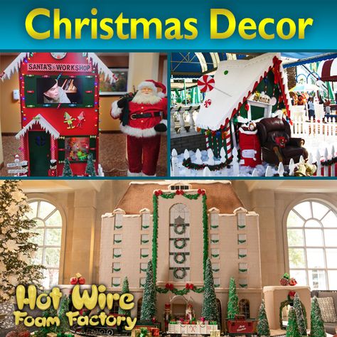 Hot Wire Foam Projects, Outdoor Santa, Large Christmas Decorations, Foam Factory, Christmas Props, Santa's Workshop, Lawn Ornaments, Christmas Decorations Diy Outdoor, Christmas Yard