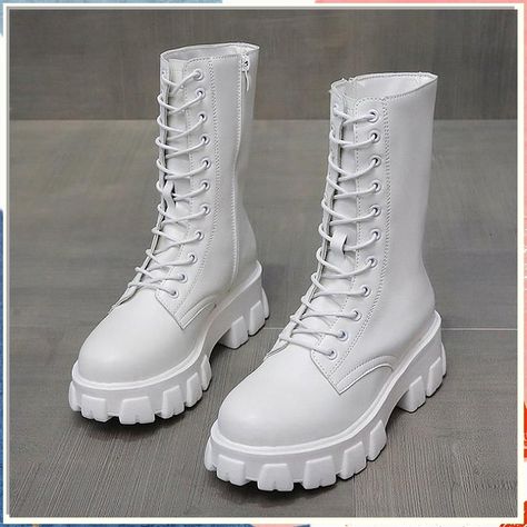 Find the perfect summer shoes that will keep you stylish and comfortable all season long. Shop our selection of trendy women's shoes that will make a statement. White Combat Boots, Womens Casual Boots, Gothic Boots, Dr Shoes, Vintage Sandals, Fashion Slippers, Warm Boots, Womens Summer Shoes, Military Boots