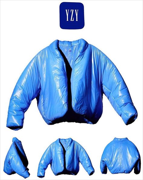 Yeezy Jacket, Blue Puffer Jacket, Blue Puffer, Navy Coat, Black Down, Zipper Jacket, Cropped Jacket, Pullover Jacket, Blue Jacket