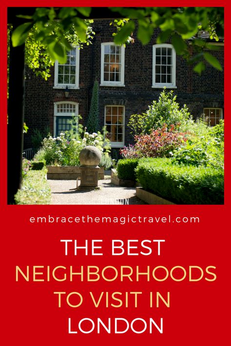 The best neighborhoods in London for...everything. Before your visit, read about each neighborhood and discover the best that London has to offer! - Embrace The Magic Travel #visitlondon #familyvacation #londontravel Developed City, Voyage London, Visit England, London Neighborhoods, Europe Continent, Royal History, Travel London, Swinging London, Visit London