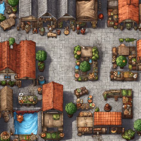 10 Market Battle Maps, DnD BattleMap, Pathfinder, D&D, Battlemap, Dungeons and Dragons, Roll20, Fantasy Grounds, Foundry, VTT, Digital Map by MoonbowVineyards on Etsy Dnd Market Map, Battle Maps Dnd, Map Assets, Story Maps, Dnd World Map, Dnd Dragons, Fantasy Maps, Dnd Maps, Rpg Maps