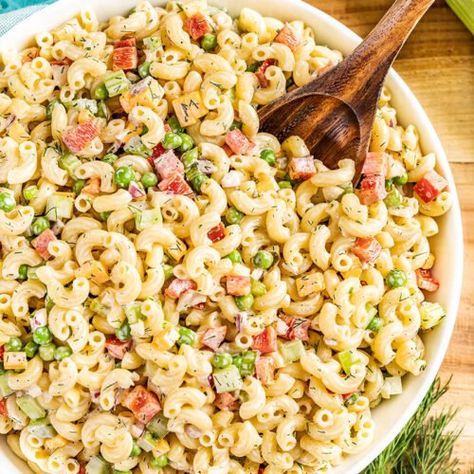 Macaroni Salad Recipe With Peas, Easy Salad Recipes Healthy, Salad Recipes With Chicken, Macaroni Salad With Lemon And Herbs, L&l Bbq Macaroni Salad, The Best Macaroni Salad, Salad Recipes Easy, L&l Macaroni Salad Recipe, Salad Recipes Healthy