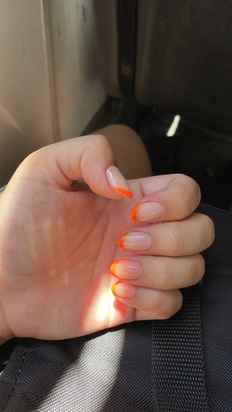 Nails Orange, Dots Nails, Beauty Inspo, French Tip Nails, Nails Ideas, Neon Orange, French Nails, Nail Tips, Nail Ideas