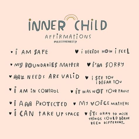 Inner Child Affirmations, Child Affirmations, My Voice Matters, Healing Mindset, Mindset Therapy, Soul Growth, Indigo Children, Info Graphics, Skills To Learn