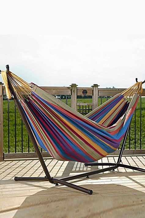 Hammocks - Want more information and details? Click to visit for more tips. Tropical Hammock, Sleeping Hammock, Hammock Hooks, Double Hammock With Stand, Brazilian Hammock, Cozy Hammock, Hammock With Stand, Hammock Bed, Double Hammock