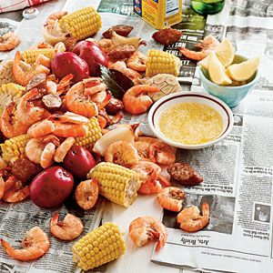 Shrimp Boil | MyRecipes.com Shrimp Boil Recipe, Country Boil, Low Country Boil, Boiled Food, Shrimp Boil, Seafood Boil, Shrimp Dishes, How To Cook Shrimp, Linguine