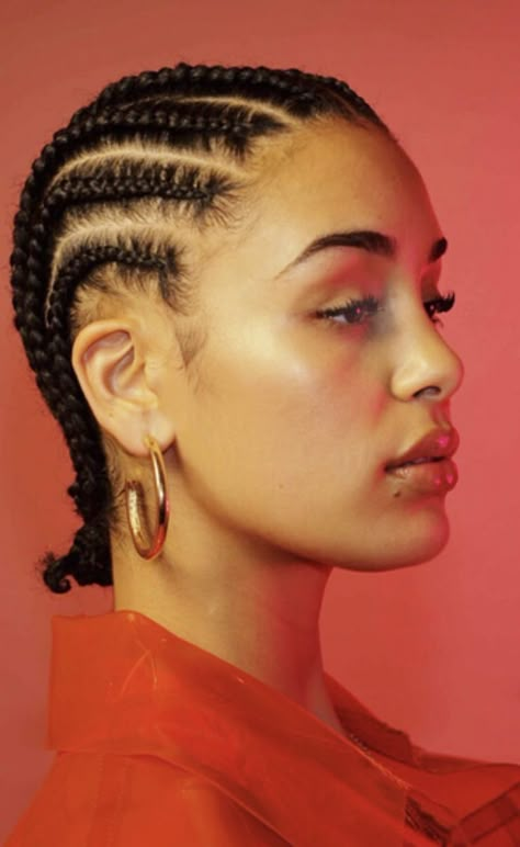 Easy Hairstyles For Short Hair, Cornrows Natural Hair, Jorja Smith, Braided Cornrow Hairstyles, Pelo Afro, Short Braids, Penteado Cabelo Curto, Natural Hair Braids, Natural Hair Inspiration