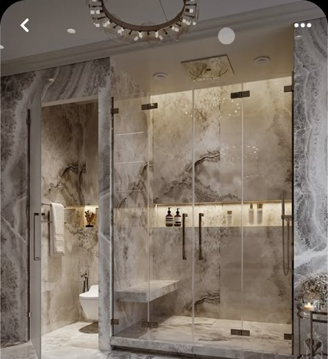 Luxury Bathroom Ideas Master Suite, Elegant Bathroom Design, Bathroom Interior Design Modern, Modern Luxury Bathroom, Luxury Master Bathrooms, Bathroom Inspiration Modern, Bathroom Decor Luxury, Washroom Design, Luxury Bathrooms