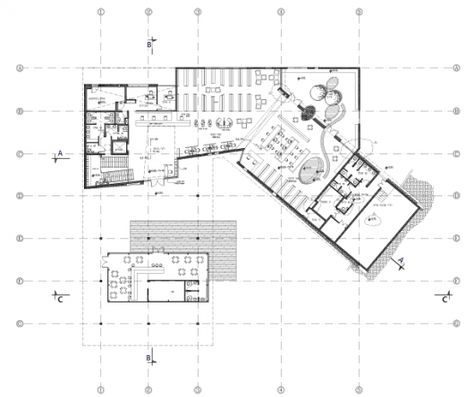 Library Floor Plan Architecture, Floor Plan Architecture, Library Floor Plan, Building Design Ideas, Public Library Design, Library Project, Library Plan, Entrance Floor, Museum Plan