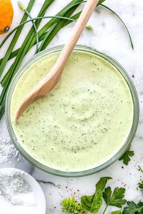 Golden Goddess Dressing, Dairy Free Green Goddess Dressing, Easy Green Goddess Dressing, Green Godesses Salad Dressing, Green Goddess Seasoning Recipes, Green Goodness Salad Dressing, Green Godesses Dressing, Green Godesses Salad Recipe, Panera Green Goddess Dressing