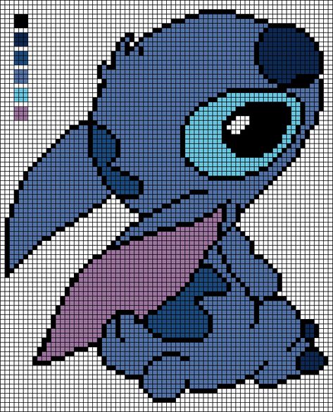 Cross Stitch pattern Stitch/ Lilo and Stitch by EmelieOzwin on DeviantArt C2c Lilo And Stitch, Cross Stitch Patterns Free Printable Charts Disney, Disney Stitch Cross Stitch Pattern, Lilo And Stitch Cross Stitch Pattern, Lilo And Stitch Crochet Pattern Free, Disney Cross Stitch Patterns Free Charts, Disney Cross Stitch Patterns Free, Cross Stitch Minecraft, Lilo And Stitch Diy