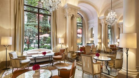 La Galerie - Paris - Hotel Plaza Athénée | Dorchester Collection Hotel Plaza Athenee, Plaza Athenee Paris, Rooftop Brunch, Plaza Athenee, Luxury Living Room Decor, Cozy Restaurant, Paris Hotel, Style Parisienne, Shangri La Hotel