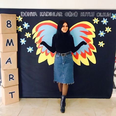 Dünya kadınlar günü için pano hazırlaması. 8. Mart, 8 Mart, Waist Skirt, High Waisted Skirt, High Waisted, Quick Saves