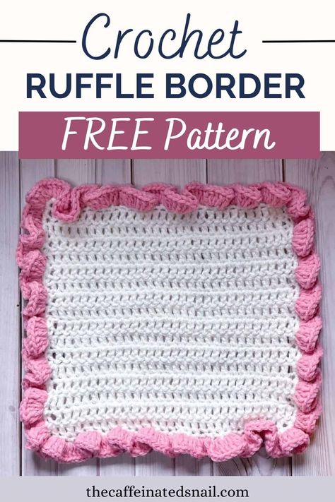 Add a bit of flare to your next crochet project by using my Crochet Ruffle Border Pattern. It’s fun, easy and perfect for beginner crocheters. Scalloped Crochet Edging, Ruffle Border Crochet, Crochet Scallop Border, Crochet Blanket Borders Free Pattern, Crochet Edges And Borders, Ruffle Crochet Edging, Easy Crochet Borders For Blankets, Crochet Edging And Borders, Yarn Bouquet