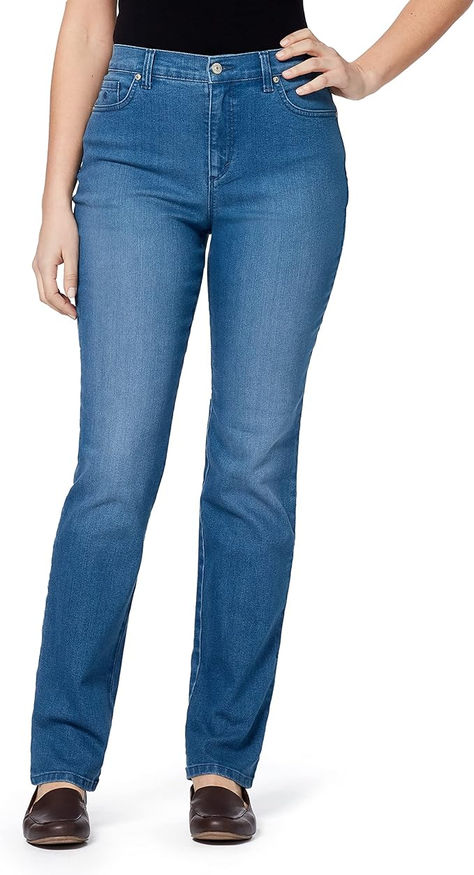 STYLE - Classic high rise taper jean sits at natural waist with functional pockets, easy zipper fly and belt loops for the fit you love.
VERSATILITY - Goes great with all tops from fashionable to basic T-shirts and all footwear from stylish boots to your favorit shoes.
LENGTH - This high rise pant have a 31 inch average inseam, 29 inch short inseam and 33 inch long inseam with a 15 inch leg opening. Jeans Amazon, Womens Stretch Jeans, Stylish Heels, Stylish Boots, Classic Jeans, Gloria Vanderbilt, Denim Branding, High Rise Pants, Tapered Jeans