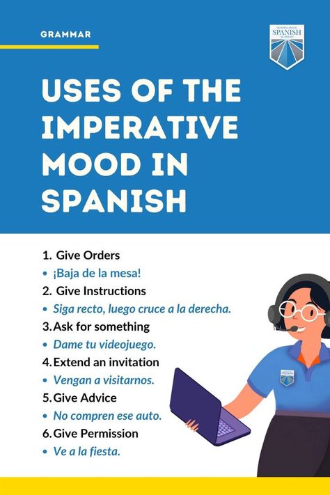 Imperative Mood, Spanish Commands, Spanish Tenses, Homeschool Spanish, Language Families, Spanish Grammar, Spanish 1, European Languages, Grammar And Vocabulary