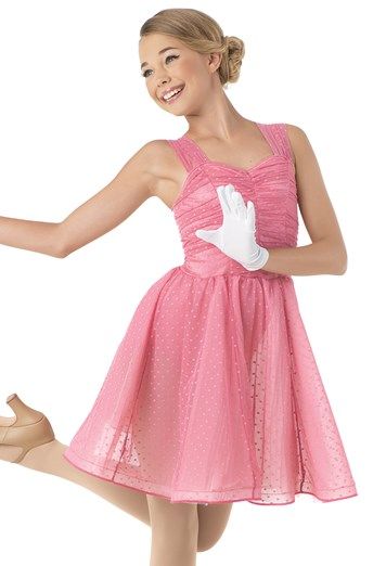 50s Dance Costume, 60s Dance Costume, 1950s Dance Costume, Tap Dance Costumes Vintage, Light Pink Lyrical Dress, Weissman Dance Costumes Character, Weissman Dance Costumes, Dance Recital Costumes, Theatrical Costumes