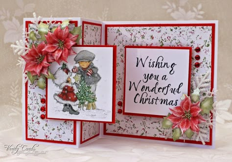 Christmas Cards 2018, Hobby House, Christmas Card Inspiration, Homemade Christmas Cards, Xmas Card, Fold Cards, Diy Christmas Cards, Crafters Companion, Fancy Fold Cards