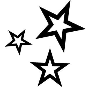 Silhouette Design Store - View Design #182998: stars Tattoo Store, Tattoos Infinity, Dibujo Simple, Star Tattoo Designs, Black And White Stars, White Stars, Silhouette Design Store, Star Tattoos, Cricut Projects Vinyl